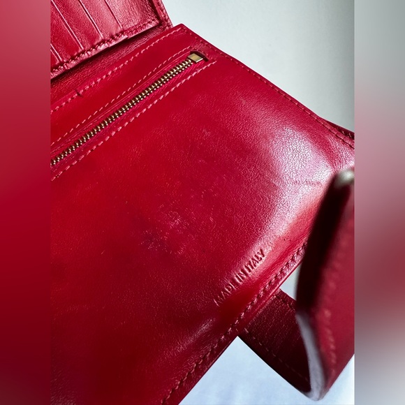 CELINE Red Folded Wallet - Picture 7 of 8